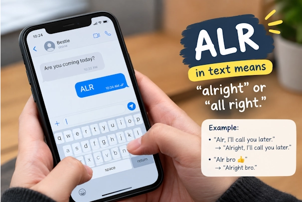 ALR Meaning in Text: What It Means and How to Reply