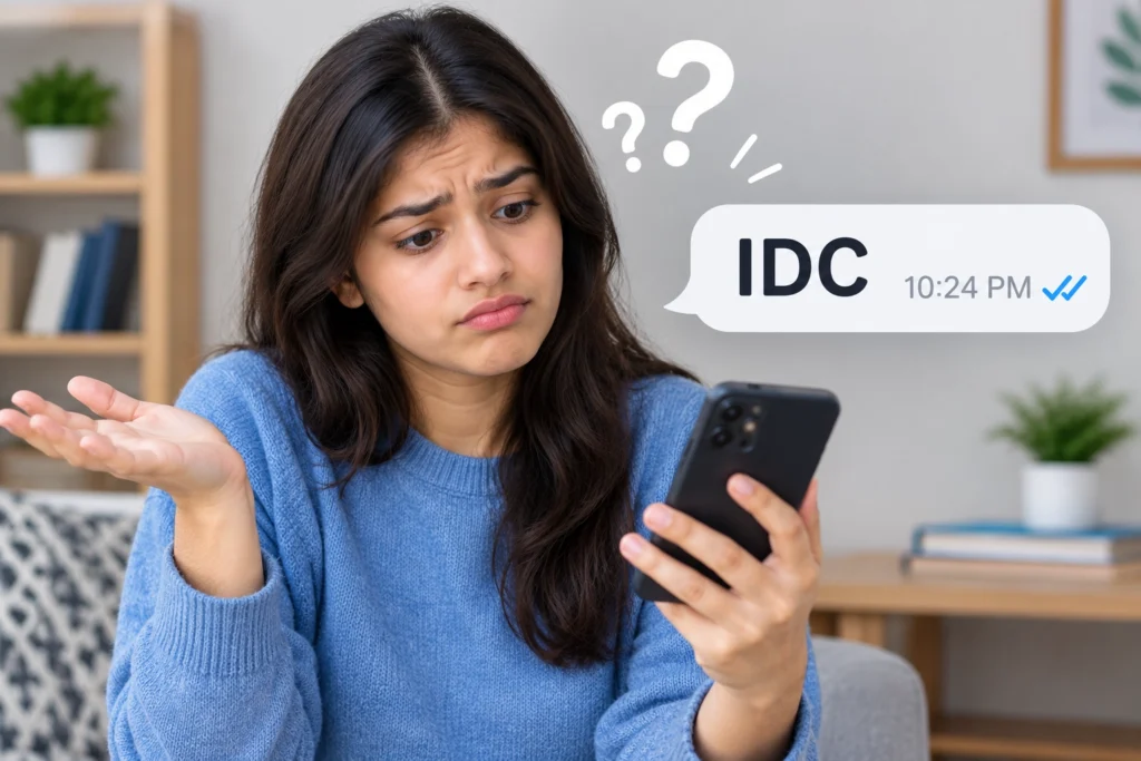 IDC Meaning in Text: What It Really Means and How to Reply